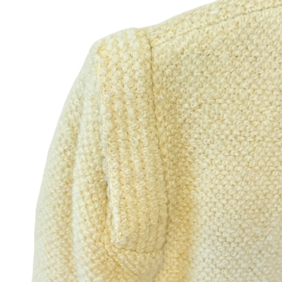 Vintage 1970's long cream Tweed Coat Stunning Long Belted Coat SZ Medium - Picture 11 of 11